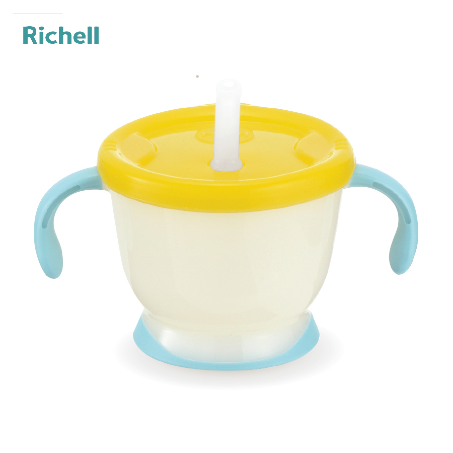 BỘ CỐC TẬP UỐNG VÀ BÌNH ỐNG HÚT RICHELL (VÀNG)
