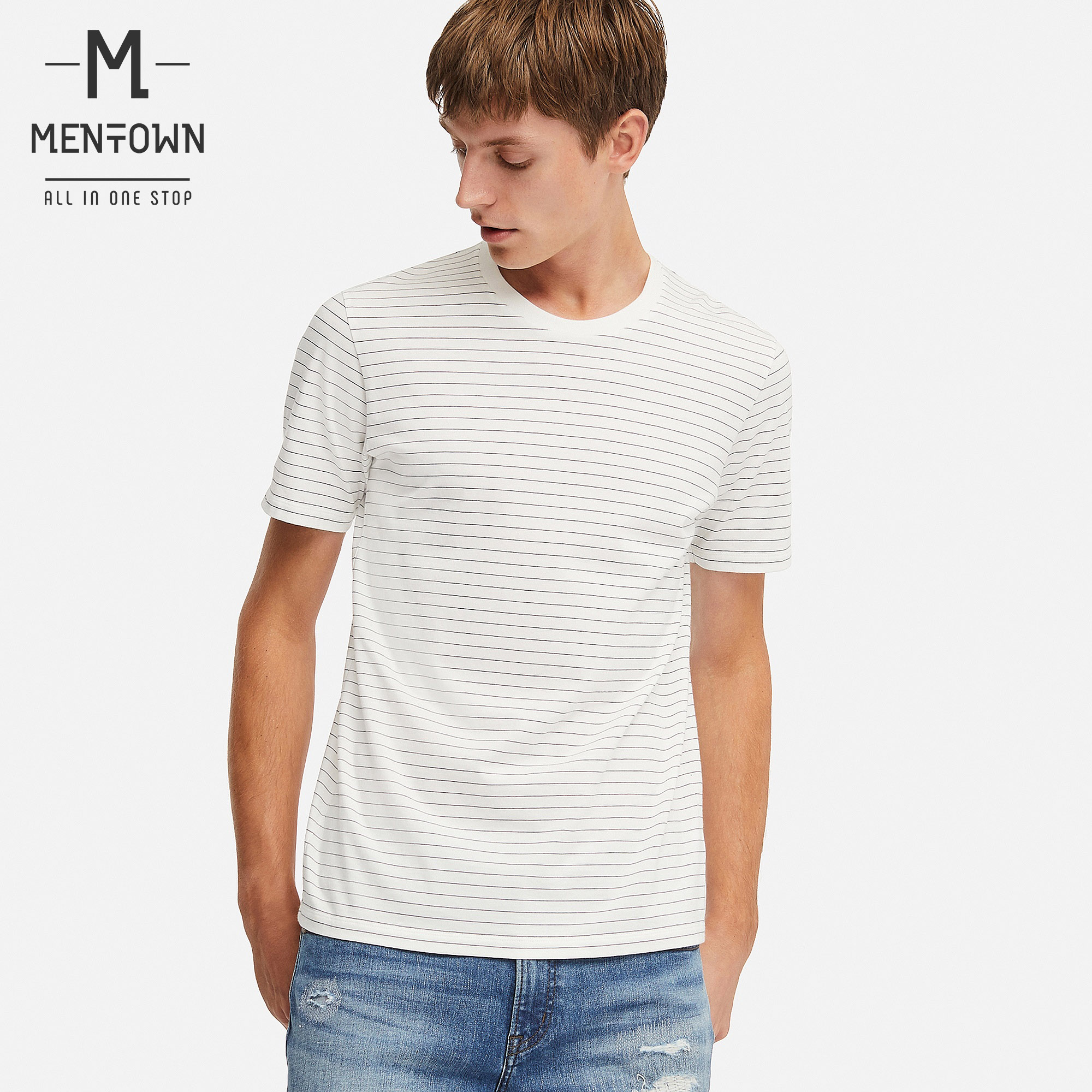 Áo thun sọc Supima Cotton Uniqlo