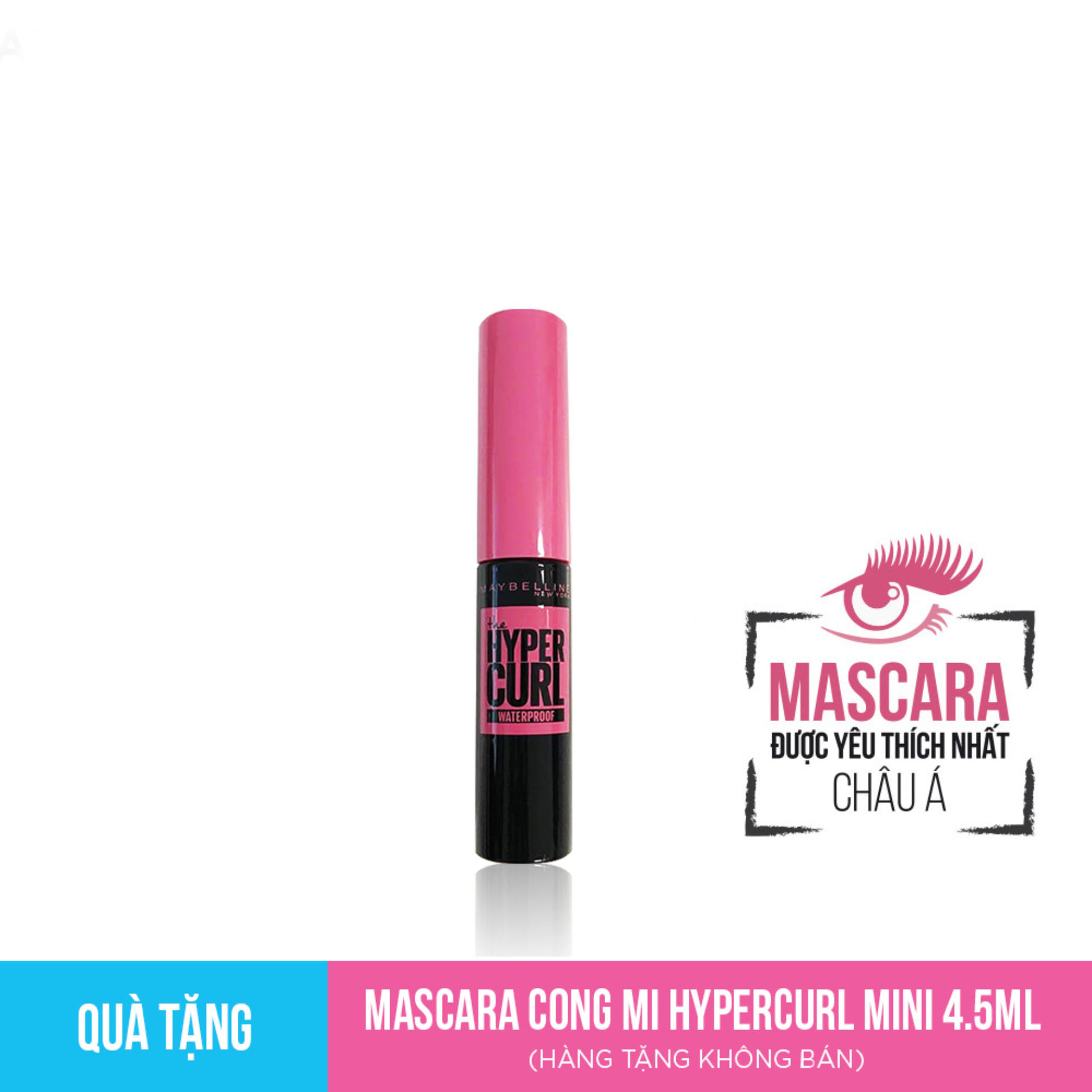 [GIFT] Mascara Maybelline New York Cong Mi Hypercurl 4.5ml - Đen