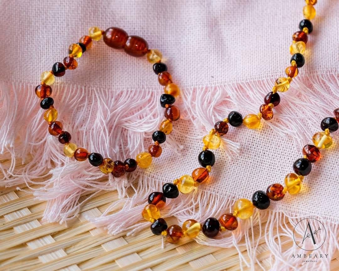 set vòng hổ phách Amber úc cho bé