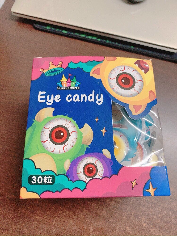 [Hộp 30 cái] Kẹo dẻo con mắt Eye Candy Funny Castle HongKong