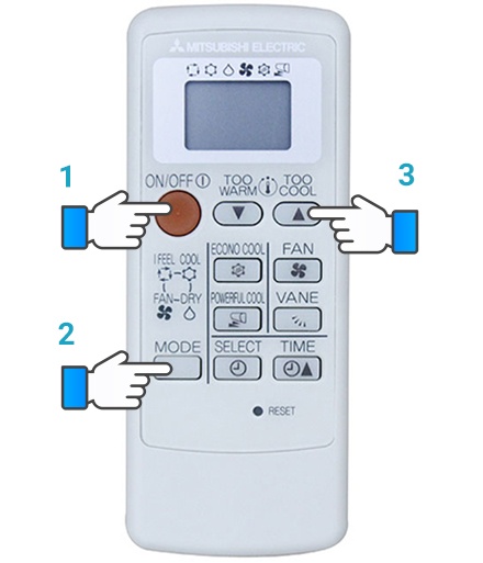 Điều khiển điều hòa Mitsubishi (tặng pin)