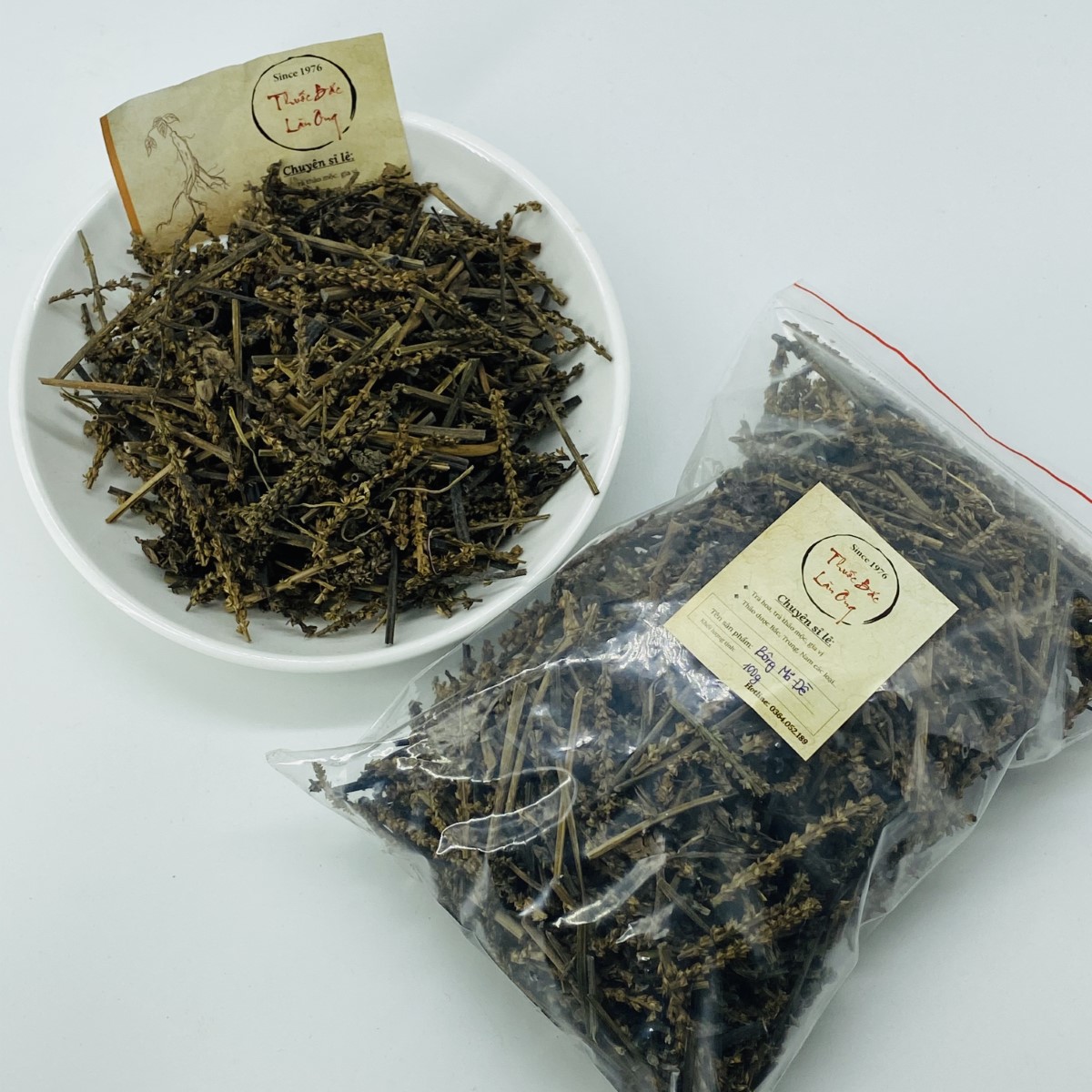 Bông mã đề khô 100g, cây mã đề, thơm, sạch - Lãn Ông