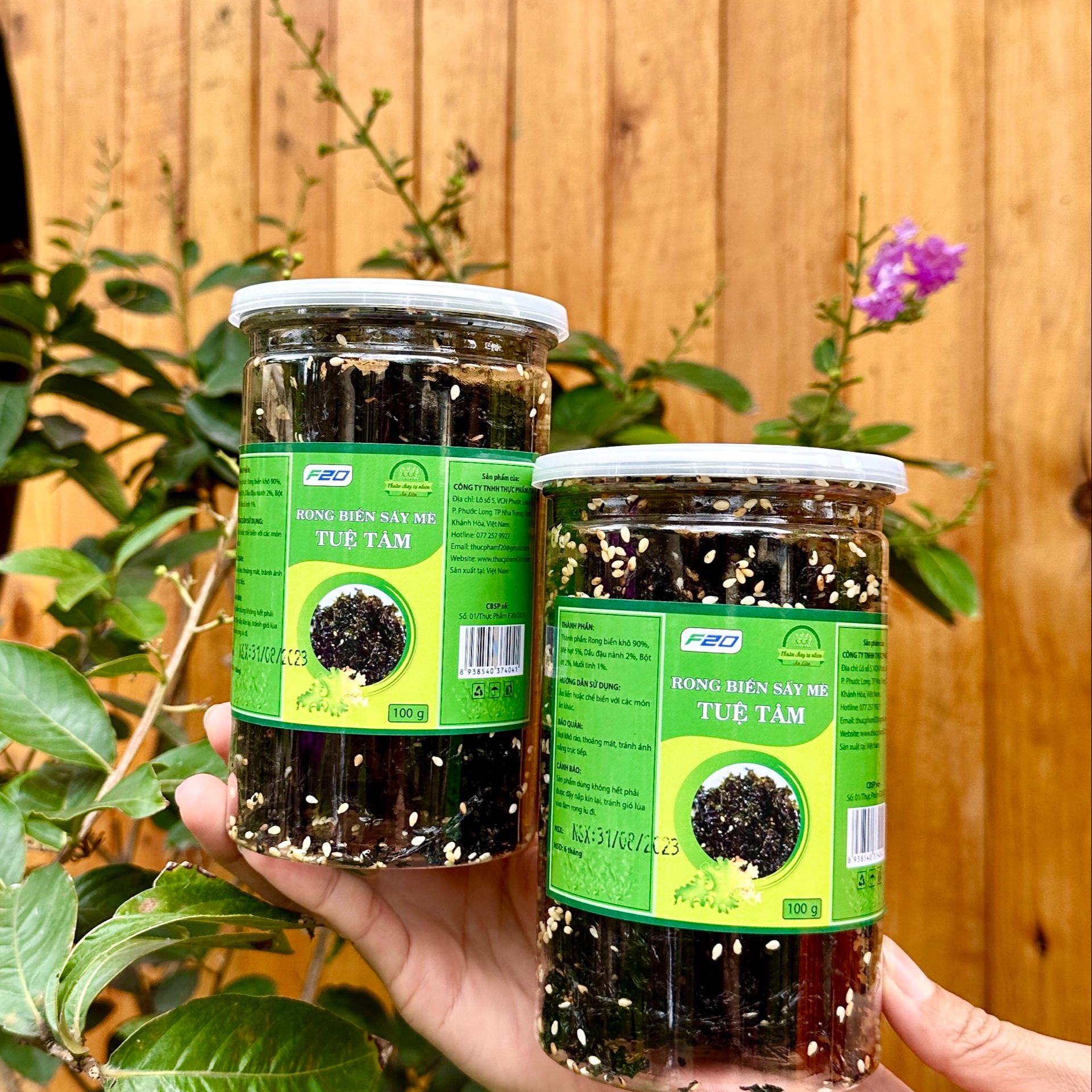 {Combo 3 hũ 100g} Rong Biển Sấy Mè Tuệ Tâm - Rong Biển Sấy Giòn - Dùng ăn liền, thuần chay tự nhiên