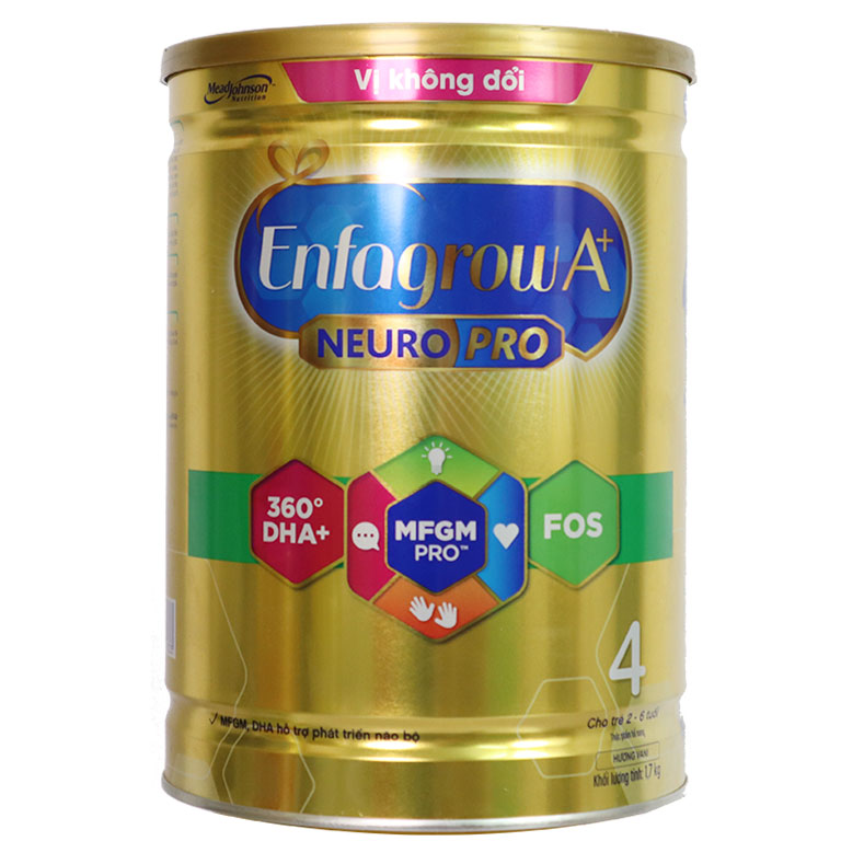 Sữa bột Enfa grow A+ 4 hương vani 1,7 kg
