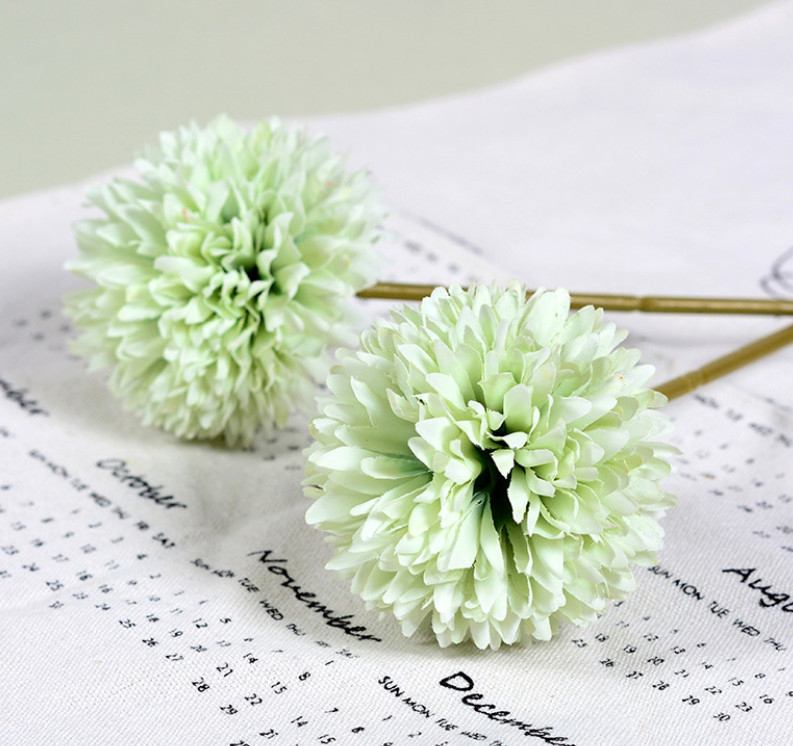 Hoa bồ công anh hoa giả để bàn trang trí nhà cửa, bông cúc tròn hoa lụa cao cấp 29cm, hoa lụa cầm tay cô dâu, hoa pingpong decor sự kiện, tiệc cưới