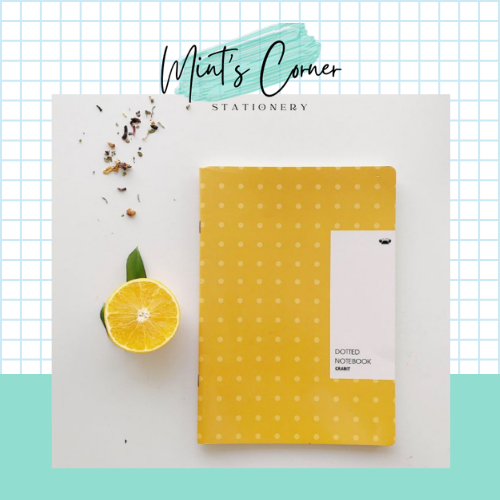Vở Crabit Dotted Notebook - Vở kẻ chấm bi (Giấy ruột Dot) - Vàng chấm bi