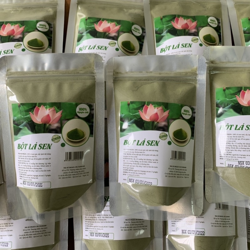 Bột lá sen nguyên chất sấy lạnh