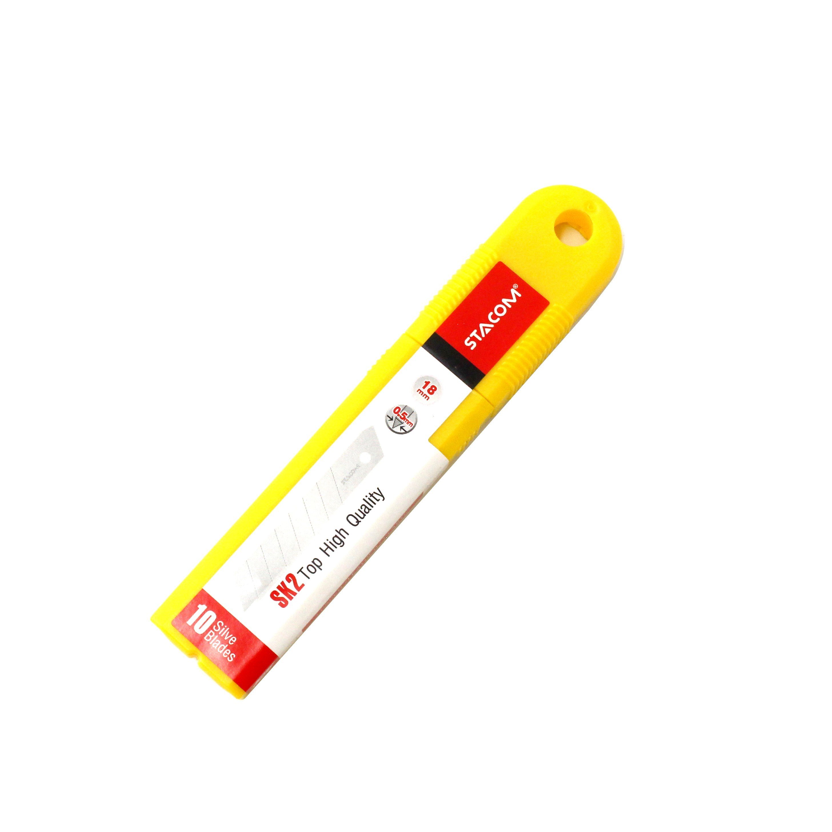 Hộp 20 thỏi dao rọc giấy công nghiệp SK2 cỡ lớn 0.5*18*100mm  -  Stacom E2018