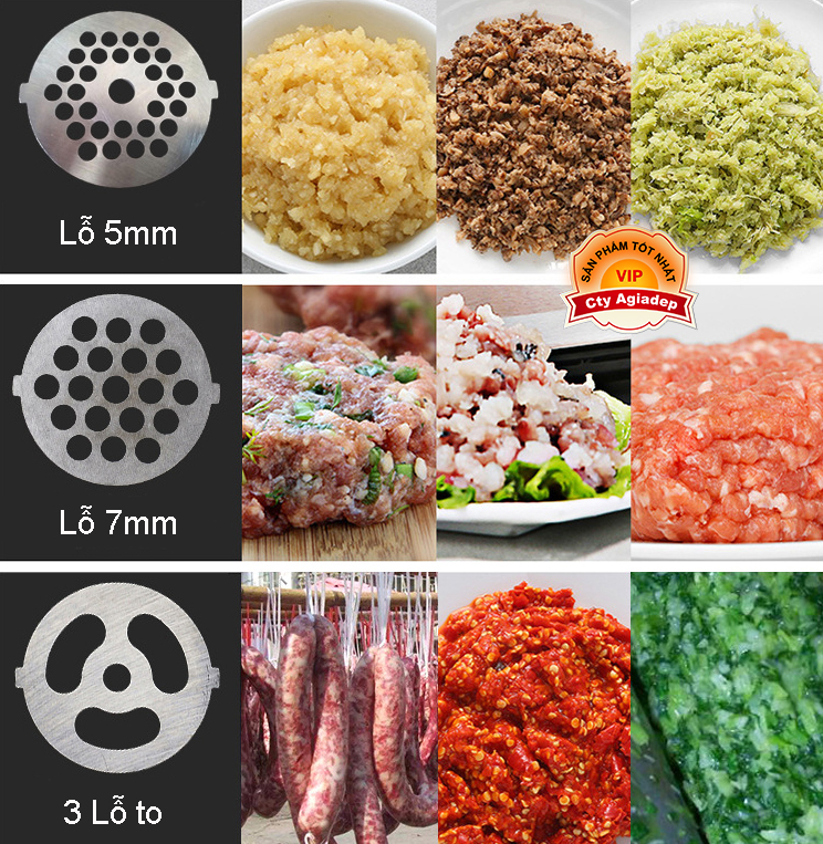 Máy xay thịt làm xúc xích lạp sườn công suất cao Giormani (Vuông)