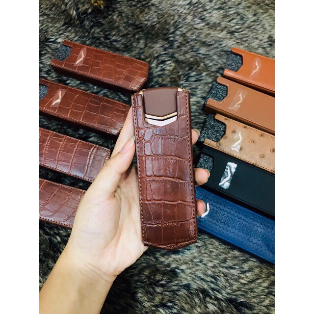 ⚡[Gía Sốc] Bao da Vertu Singature S đứng không nắp ⚡