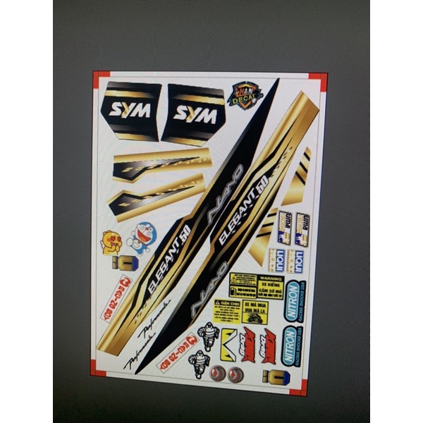 tem elegant vàng gold đen nano