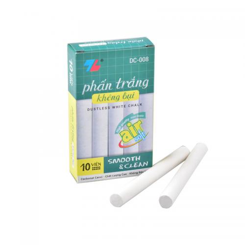 Phấn viết bảng không bụi Phấn trắng - phấn màu [10 viên] Thiên Long THIỆN PHƯỚC