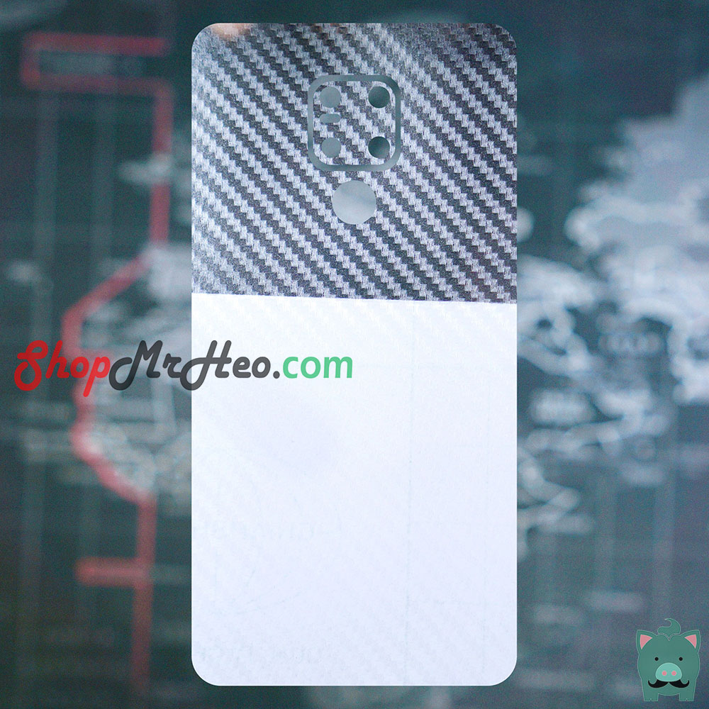 Skin dán mặt sau lưng vân 3d huawei mate 20 - mate 20 pro - mate 20x - carbon, hình hộp, nhám, vân da