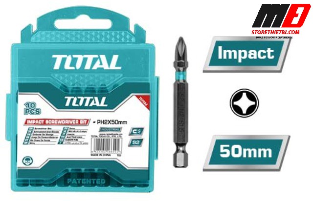 Mũi bắt vít  PH2x50mm (có nam  châm hít) TACIM16PH223