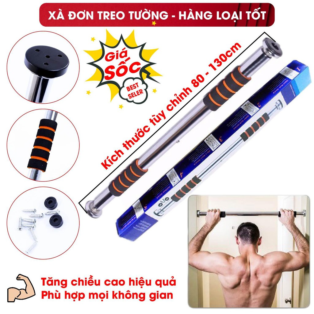[Hàng Đẹp] Xà Đơn Gắn Cửa. Xà Đơn Treo Tường. xa don gan cua. xa don treo tương. inox 304 không rỉ. loại dầy. chắc. mút tay dài đẹp. BH 12 tháng. Giá Cực Sốc - mua ngay!