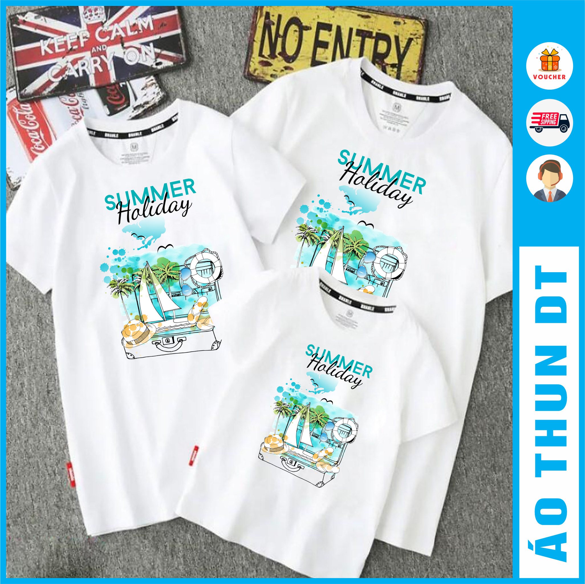 Áo thun Summer Holiday đi biển