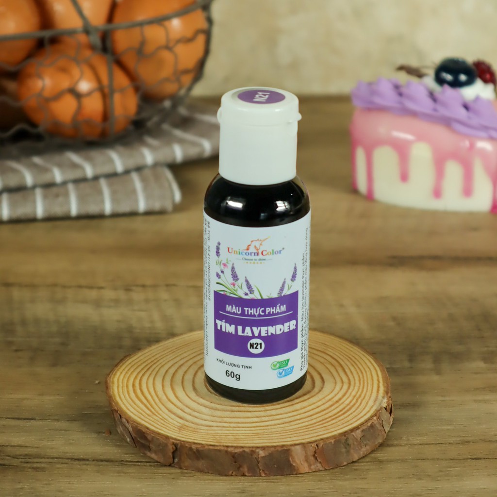 Màu thực phẩm 60g - Tím Lavender (Syrup color Lavender) - Unicorn color
