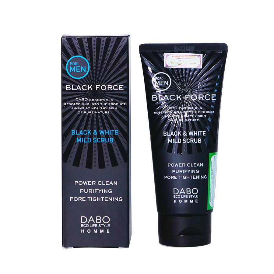 Sữa rửa mặt sạch mụn trắng da dành cho nam DABO Black Force