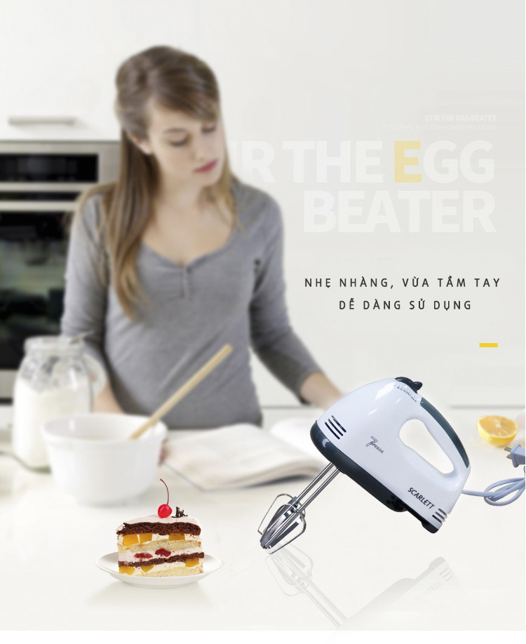 Máy đánh trứng cầm tay 7 tốc độ