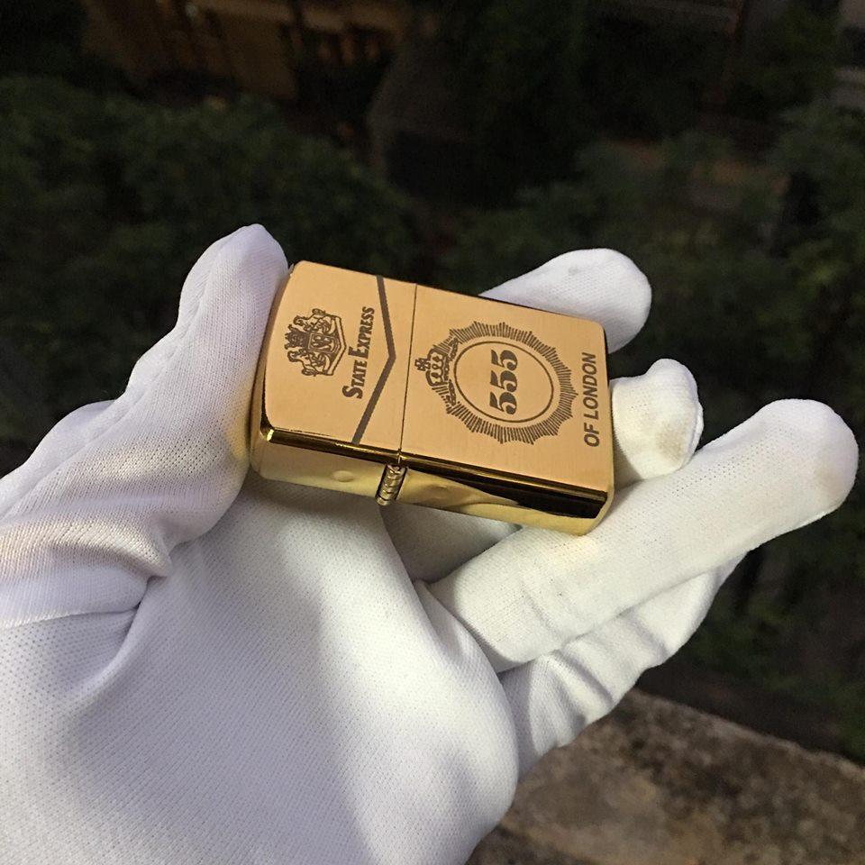 [HCM]Bật Lửa Zippo USA Khắc Logo 5555 - Tặng Xăng Đá
