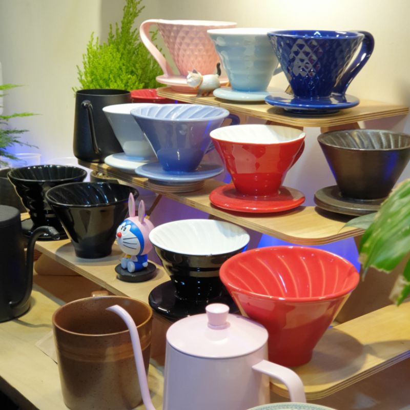 Phễu pha cà phê V60 bằng sứ đủ màu sắc kích thước