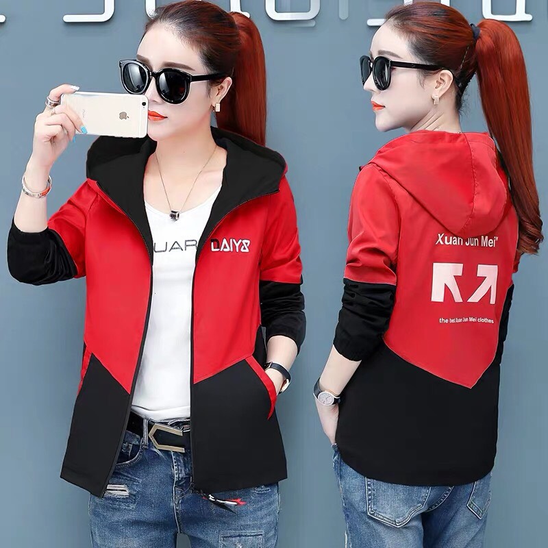 Áo khoác dù nữ phối màu lạ mắt siêu cute tt44
