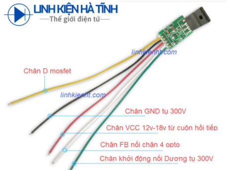 Mạch độ nguồn xung 5 dây dm0465 / dm0565r