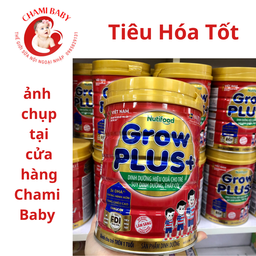 Sữa Bột Grow Plus Đỏ 900G Cho Trẻ Thấp Còi. Date luôn mới
