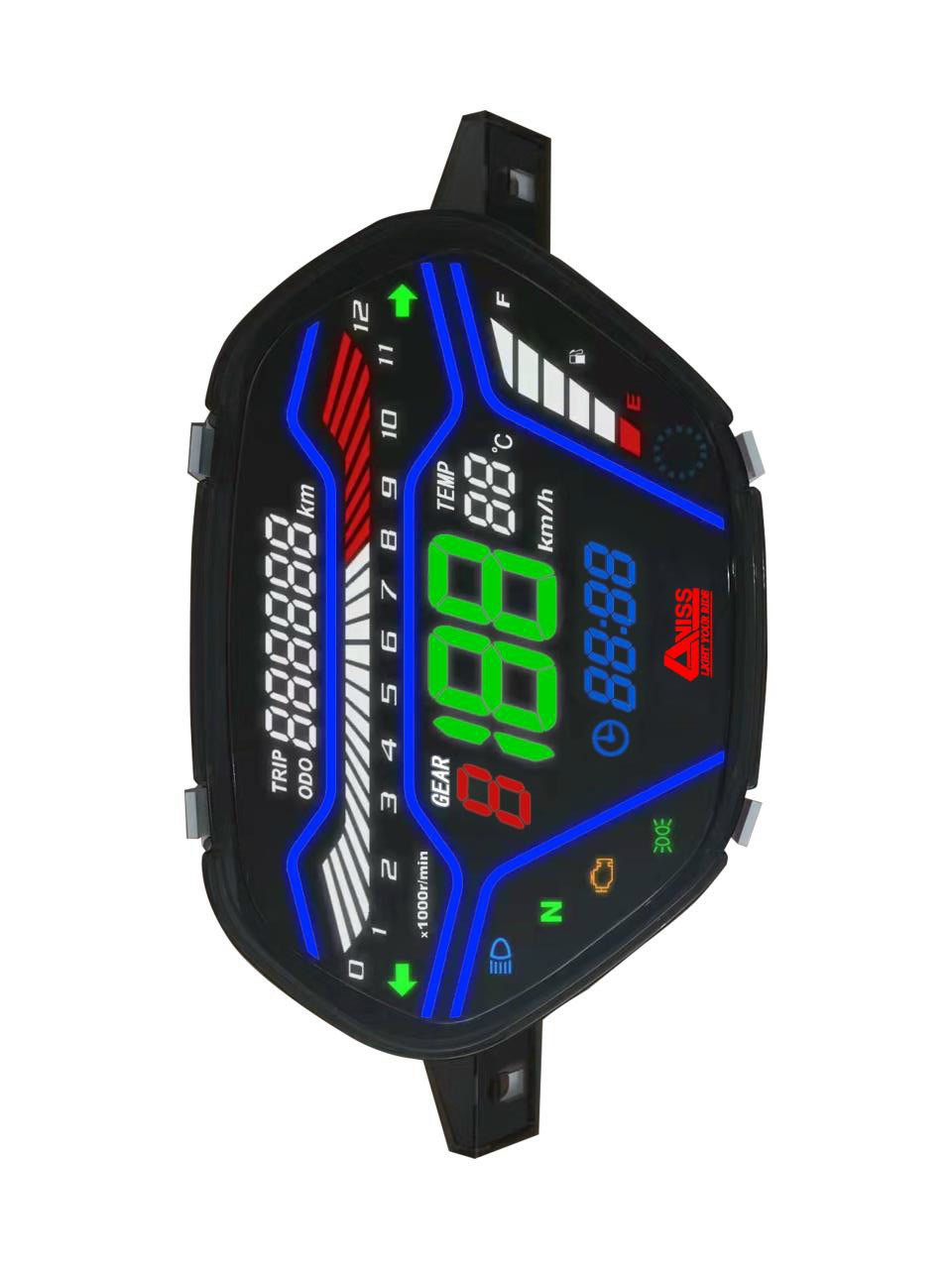 Đồng hồ Au-di gắn xe Wave nhỏ - đồng hồ xe máy
