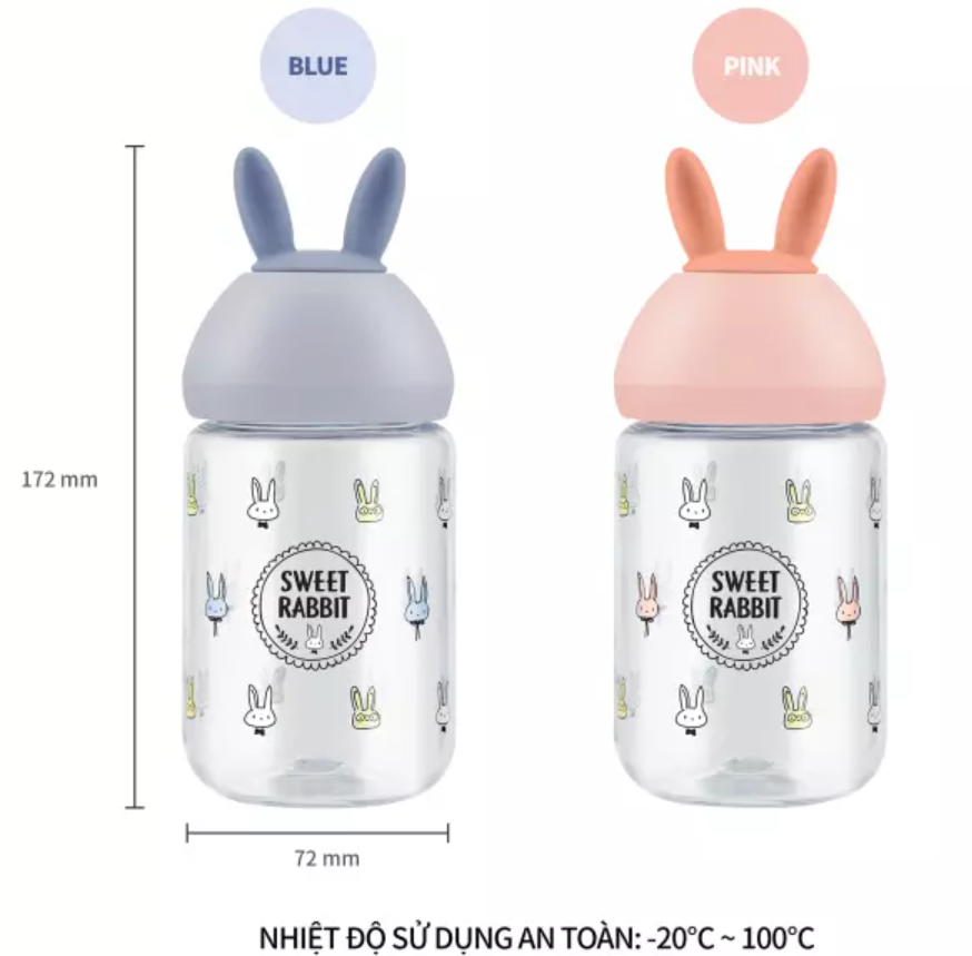 Bình nước trẻ em Lock&Lock Cute Bottle 380ml ABF652