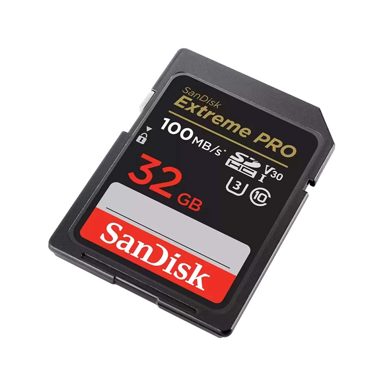 Sandisk extreme pro 32gb v30 uhs-i u3 camera memory card read 100 mb/s write 90 mb/s nhat tin authorized store