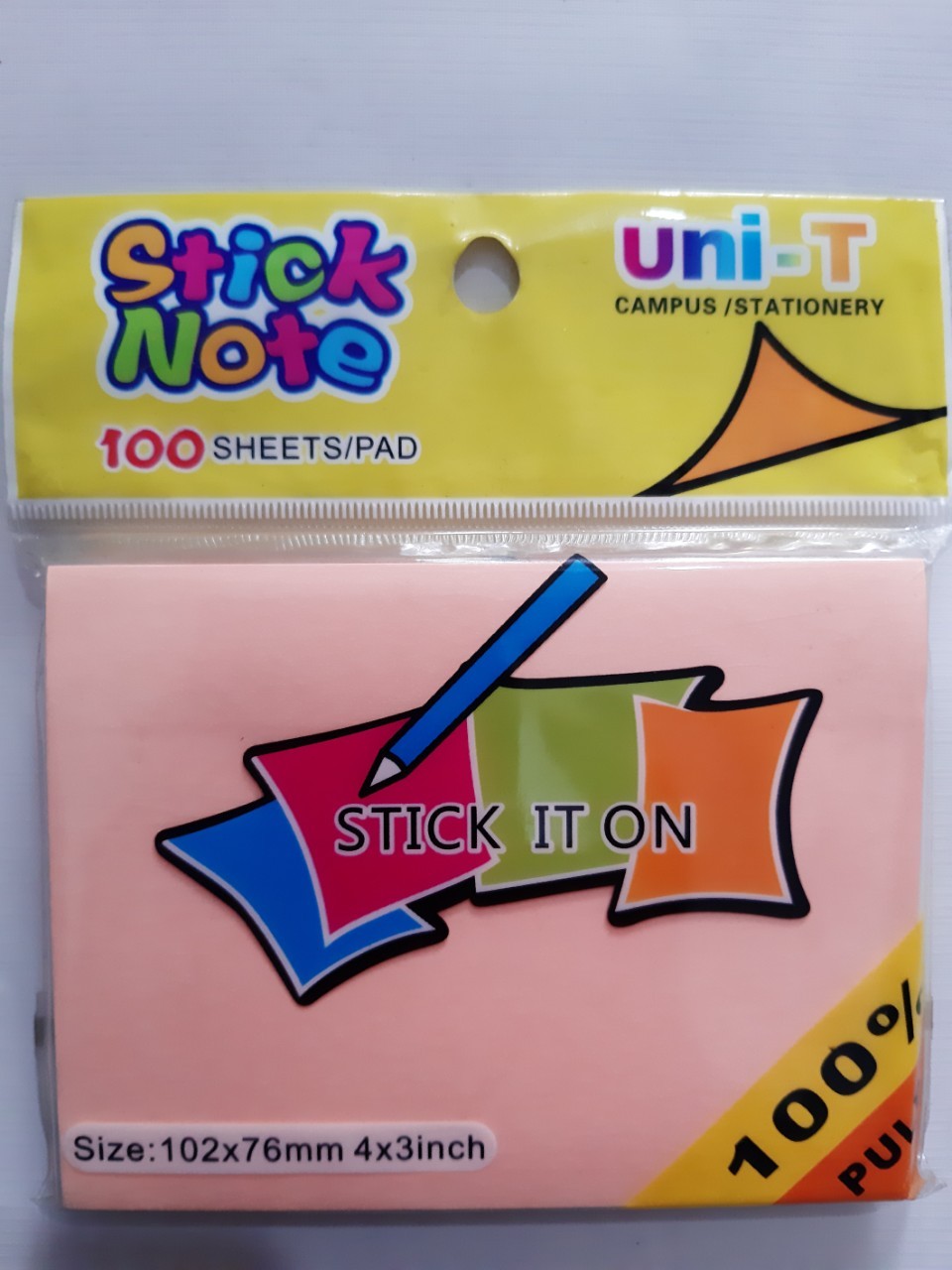 Giấy note dạ quang 3*4 unit