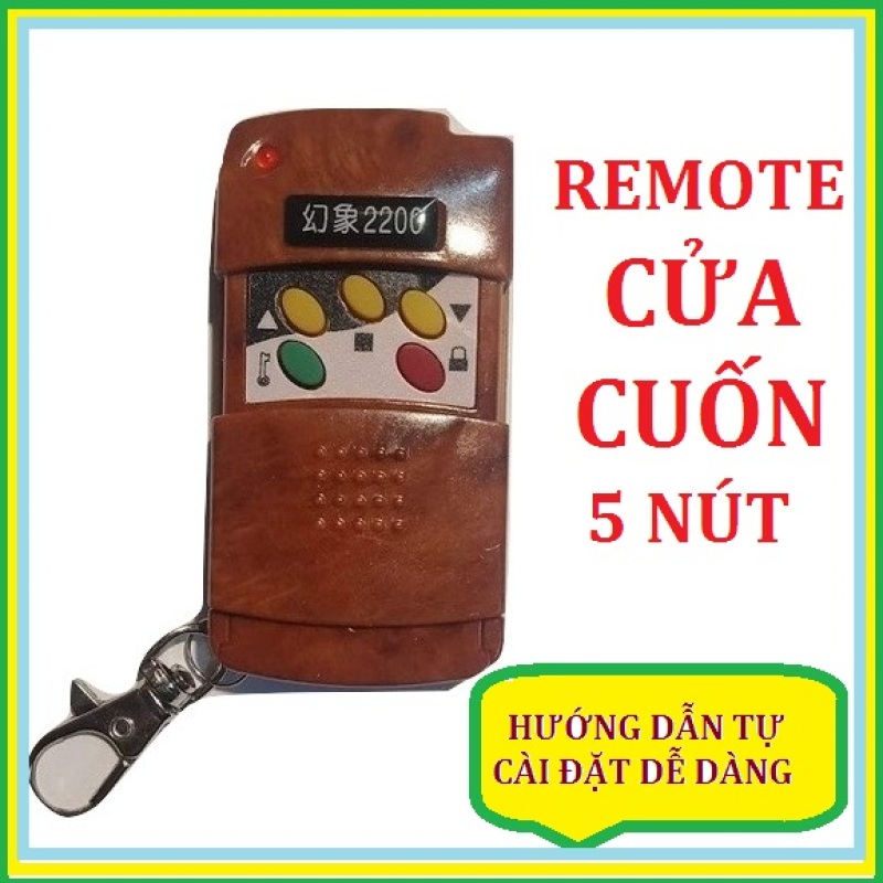 Remote Điều Khiển Cửa Cuốn 2200 - mã gạt - 5 nút bấm ( Tự cài đặt dễ dàng theo khiển gốc )