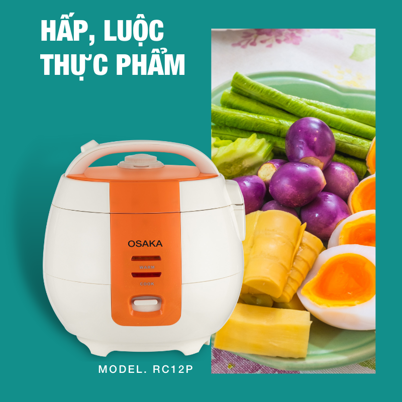 Nồi cơm điện cao cấp lòng "NIÊU" OSAKA RC-12P 1.2L