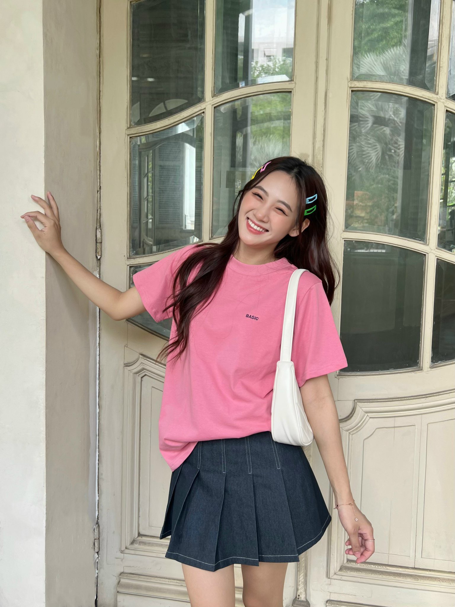 KIDO Áo thun trơn thêu BASIC TEE