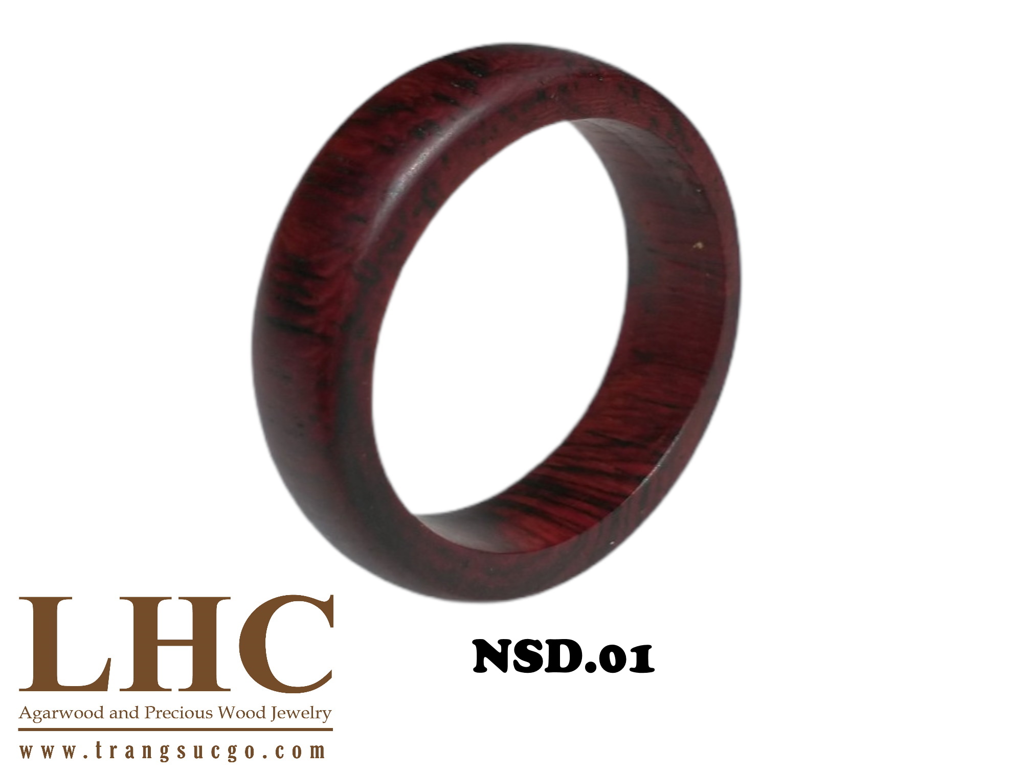 Nhẫn Gỗ Sưa Đỏ (NSD.01)