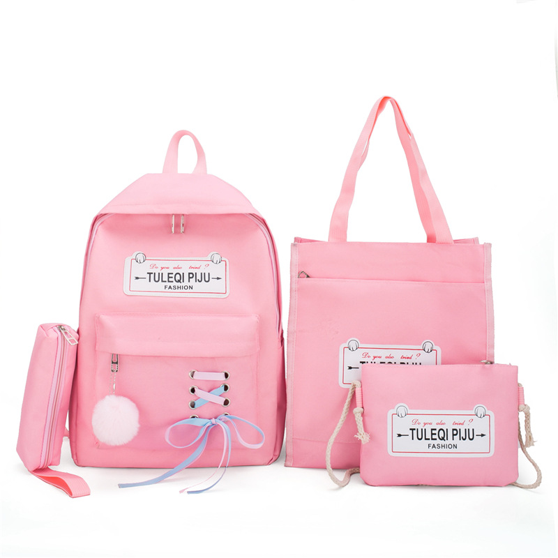 [HCM]Balo Combo Set 4 Món Đan Nơ Túi