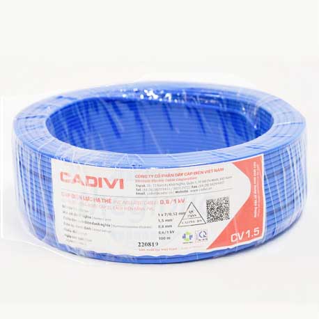 Dây điện đơn cadivi từ 1.5mm đến 8.0mm