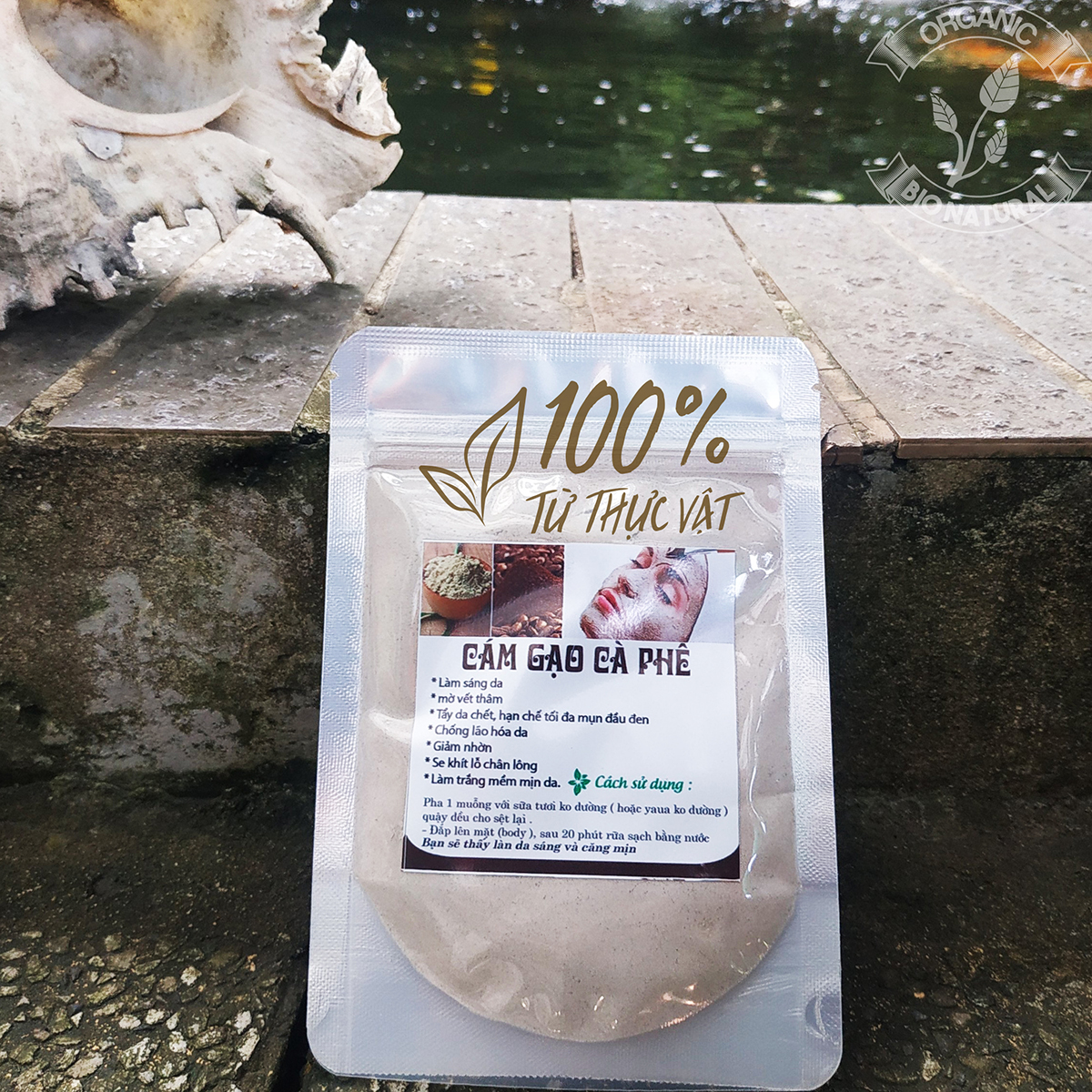 [HCM][BIONATURAL] Bột đắp mặt Cám Gạo Cà Phê handmade 50gr