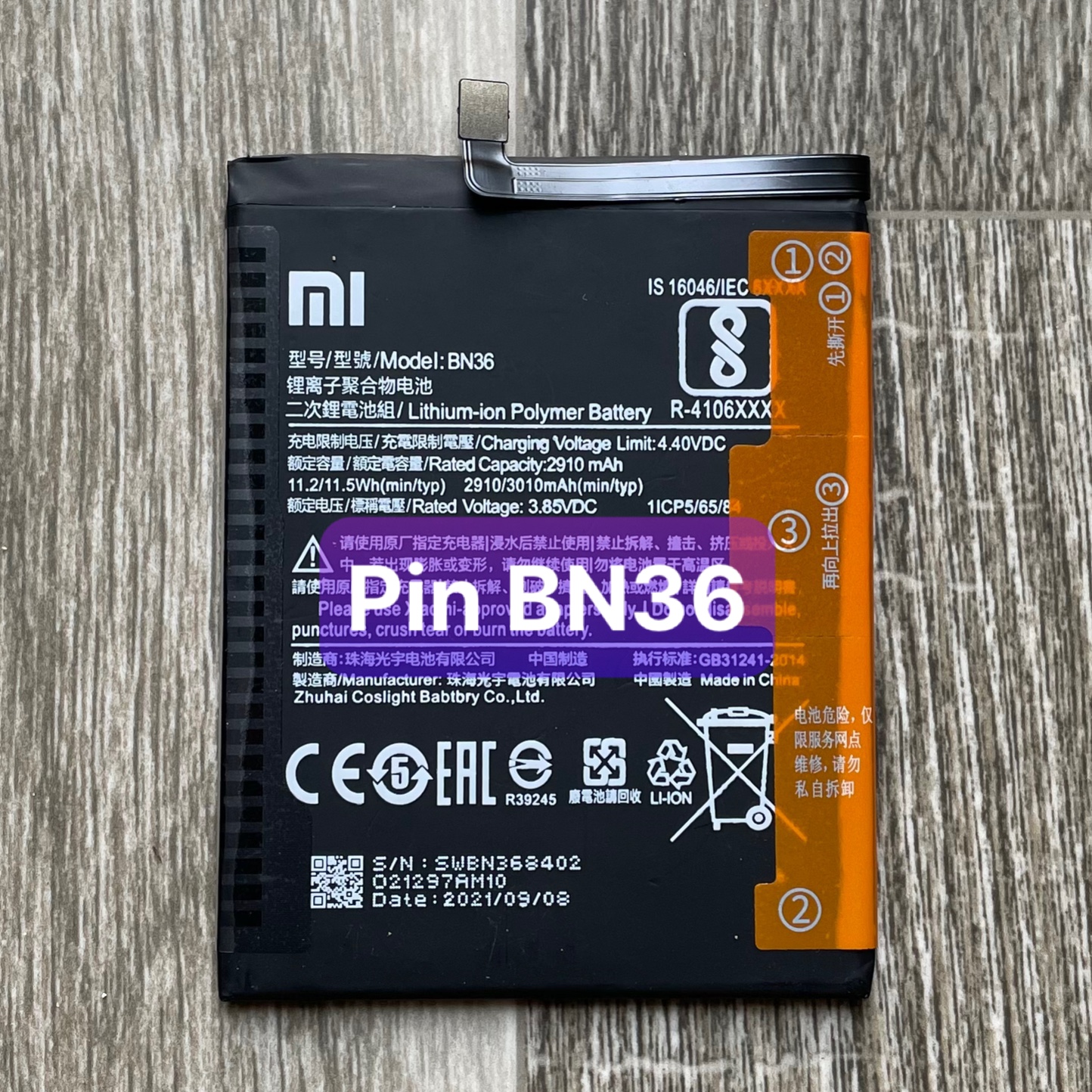 Pin xiaomi mi 6x / mi a2 model bn36
