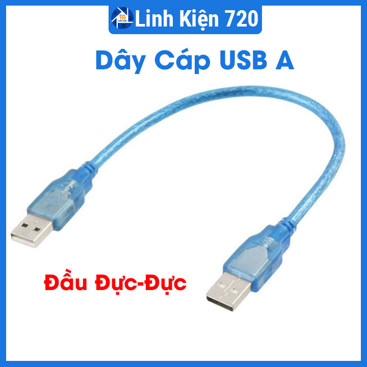Dây USB 2 đầu đực, cáp dữ liệu A kết nối thiết bị nhanh chóng