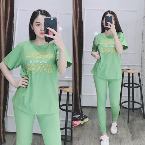 [HCM]ĐỒ BỘ THUN CO GIẢN MẶC NHÀ- SIZE 40-65KG