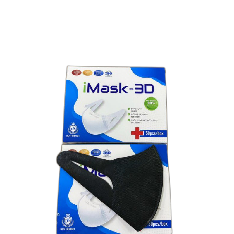 Khẩu trang 3D mask màu ĐEN (Hộp 50 chiếc)