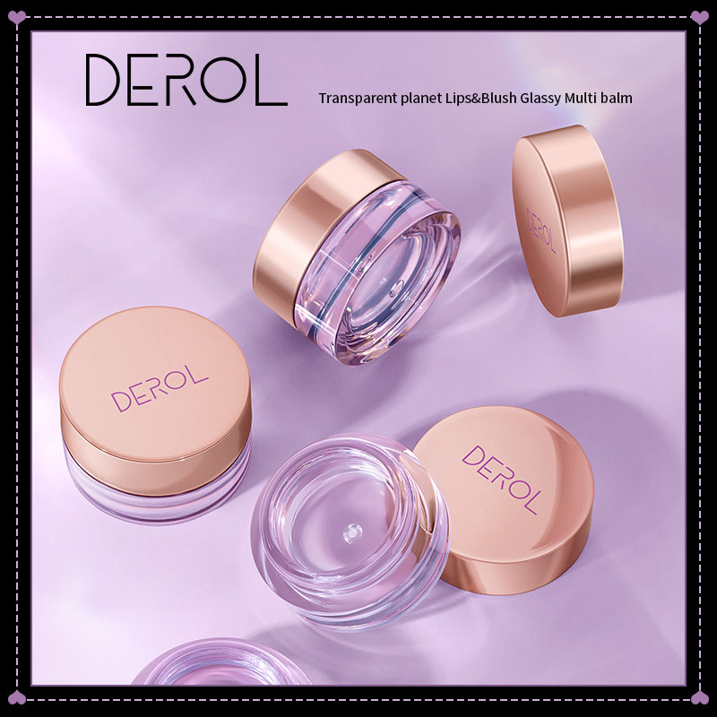 Sáp dưỡng làm hồng môi - má ửng hồng tự nhiên derol - lips & blush glassy multi balm derol