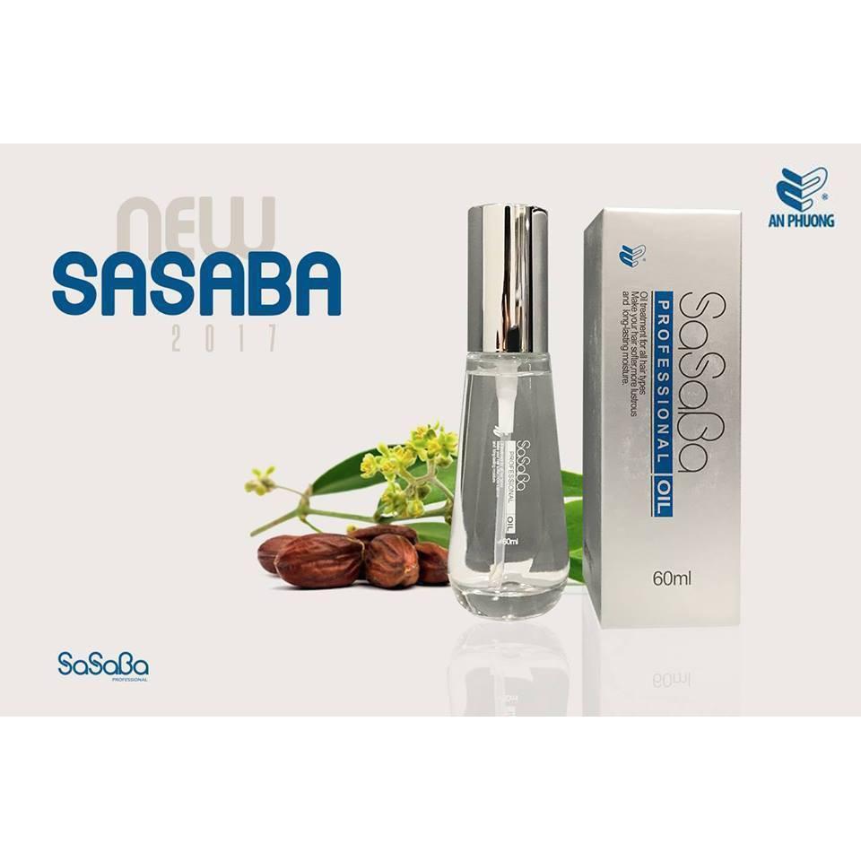 [HCM]TINH DẦU DƯỠNG BÓNG MƯỢT TÓC SASABA OIL (CHAI BẦU) 60ML