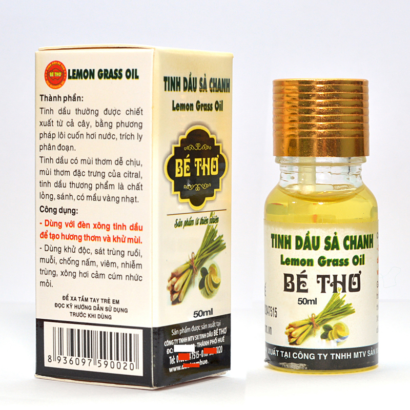 Tinh dầu sả chanh Bé Thơ (Chai 50ml)