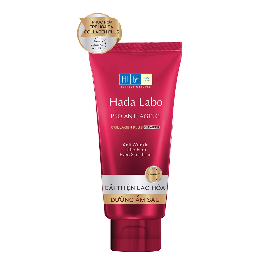 Sữa rửa mặt Hada Labo 80ml chống lão hóa (đỏ)