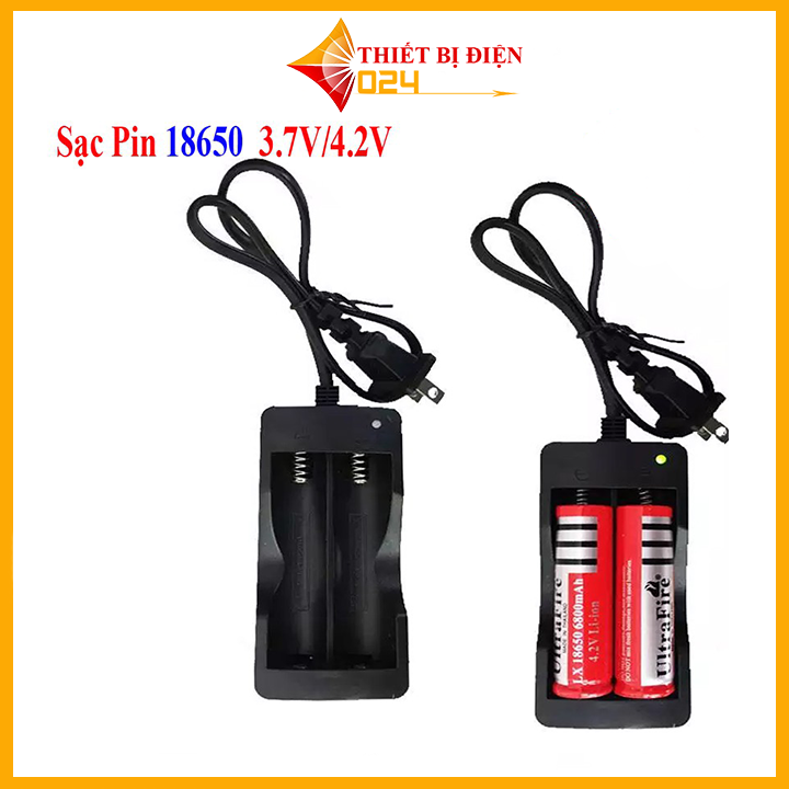 Bộ Sạc Pin 18650 3,7V ( Sạc 2 pin cùng lúc - Có mạch bảo vệ pin )