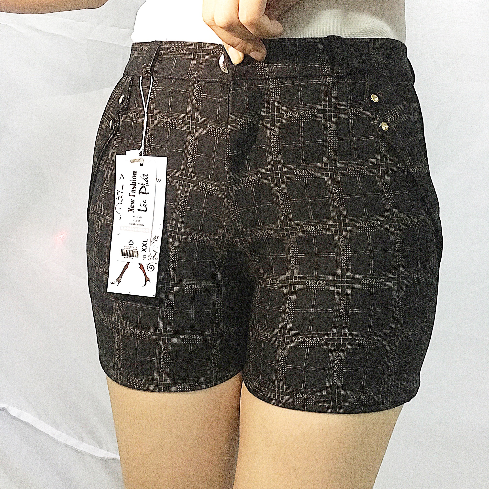 Quần shot karo hàn quốc